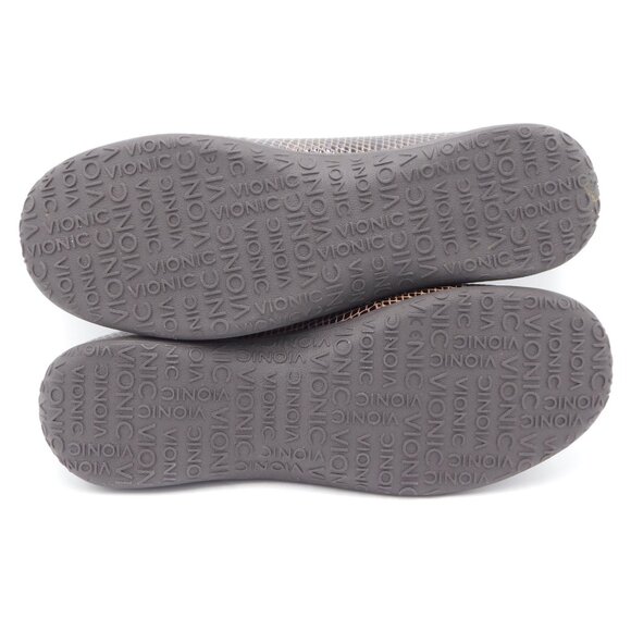 Vionic Brown Patent Leather Faux Croc Embossed Alda Loafers | EUC | 8 Wide - Picture 8 of 12